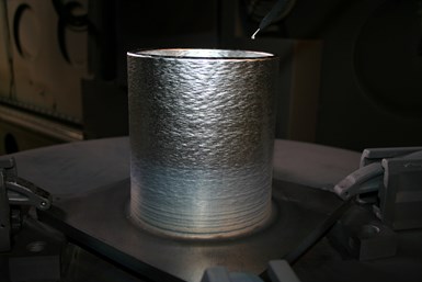 Cylindrical metal part made using Electron Beam Additive Manufacturing